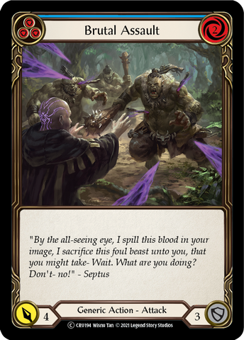 Brutal Assault (Blue) [U-CRU194-RF] Unlimited Rainbow Foil