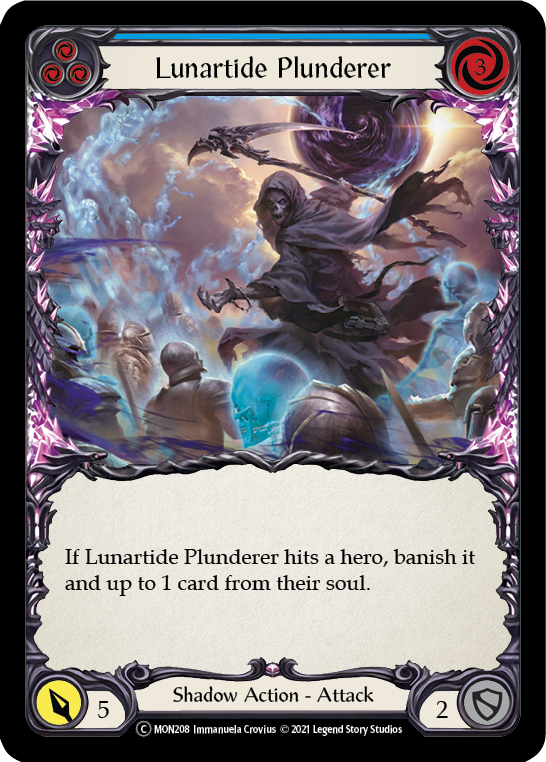 Lunartide Plunderer (Blue) [U-MON208-RF] Unlimited Rainbow Foil